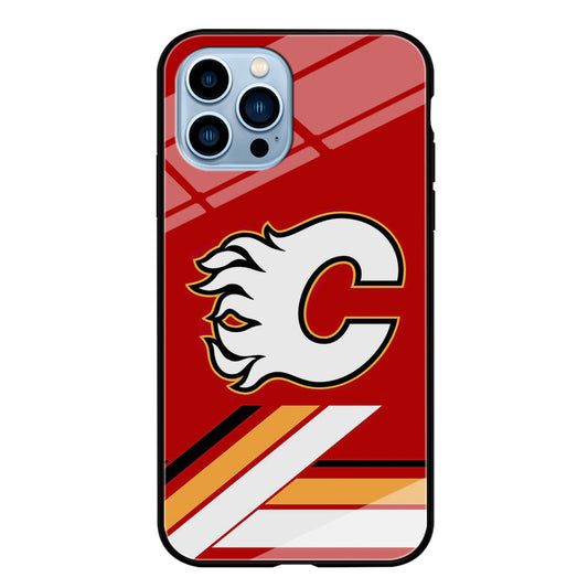 Hockey Calgary Flames NHL 002 iPhone 14 Pro Case-Phone Case-Tempered Glass Case-Altracase