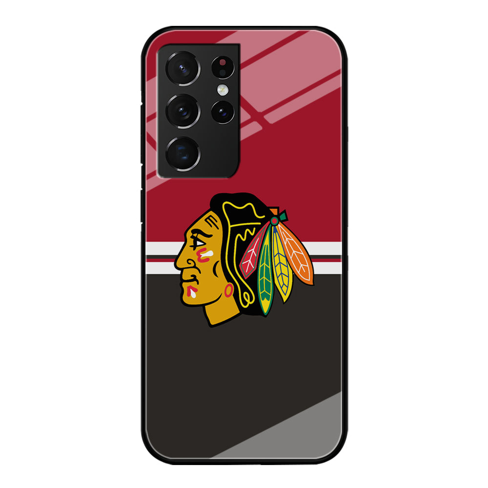 Hockey Chicago Blackhawks NHL 001 Samsung Galaxy S23 Ultra Case-Phone Case-Tempered Glass Case-Altracase