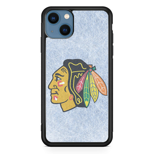 Hockey Chicago Blackhawks NHL 002 iPhone 14 Plus Case-Phone Case-Rubber Black (2D Case)-Altracase