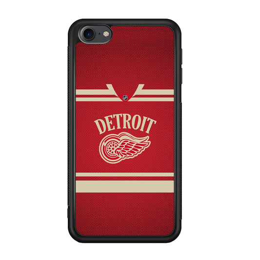 Hockey Detroit Red Wings NHL 002 iPod Touch 6 Case-Phone Case-Rubber White (2D Case)-Altracase
