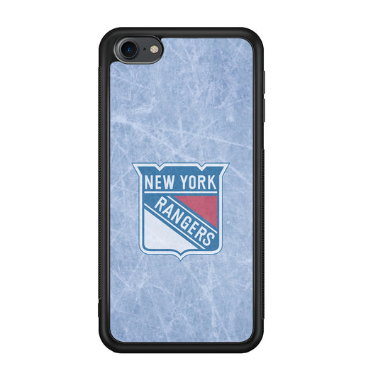 Hockey New York Rangers NHL 002 iPod Touch 6 Case-Phone Case-Rubber White (2D Case)-Altracase