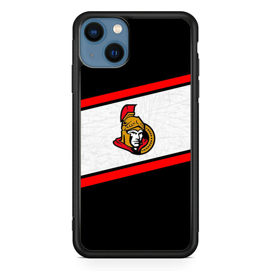 Hockey Ottawa Senators NHL 002 iPhone 14 Plus Case-Phone Case-Rubber Black (2D Case)-Altracase