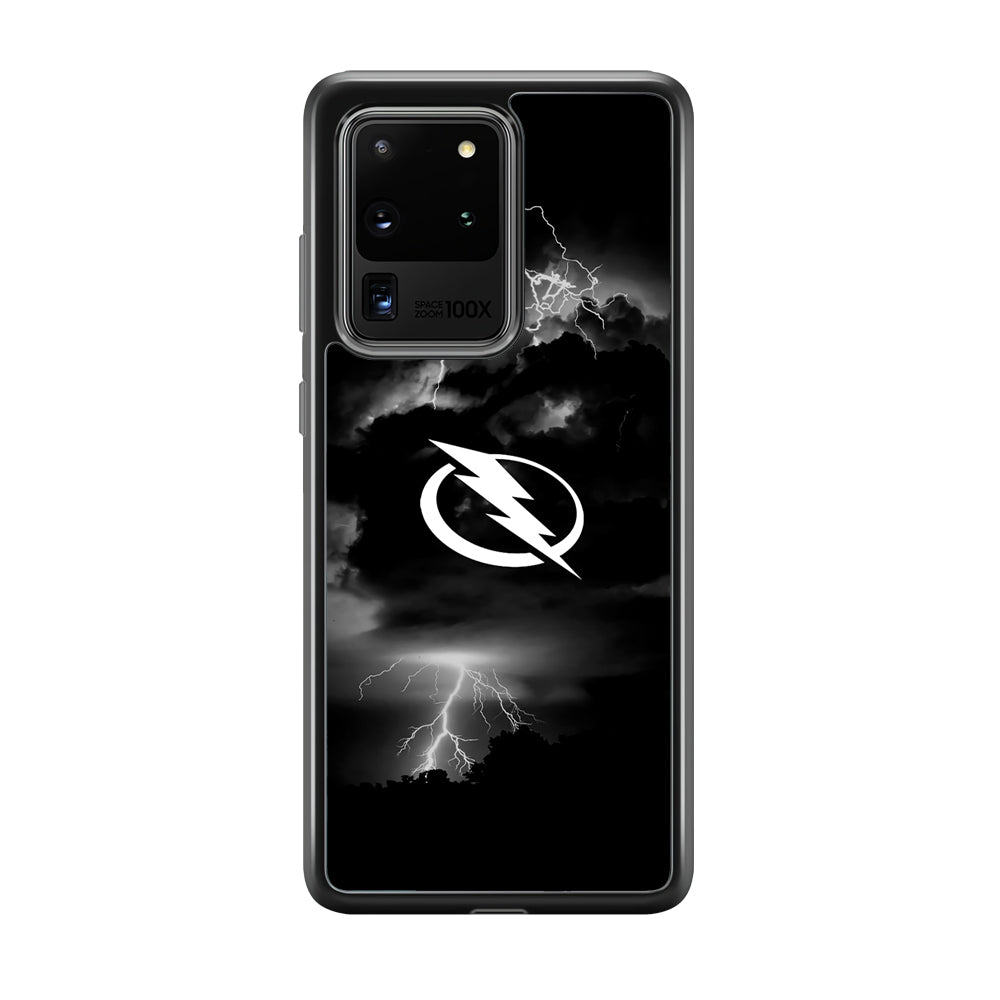 Hockey Tampa Bay Lightning NHL 002 Samsung Galaxy S20 Ultra Case-Phone Case-Rubber Black (2D Case)-Altracase