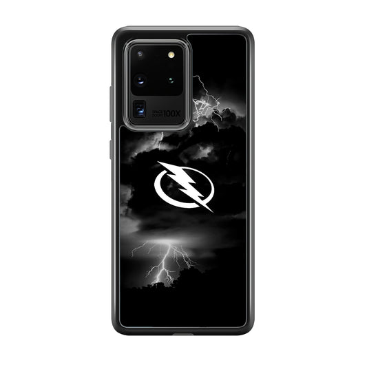 Hockey Tampa Bay Lightning NHL 002 Samsung Galaxy S20 Ultra Case-Phone Case-Rubber Black (2D Case)-Altracase