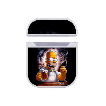 Homer Simpson Loves Beer Apple AirPods Case-AirPod Case-White-Altracase