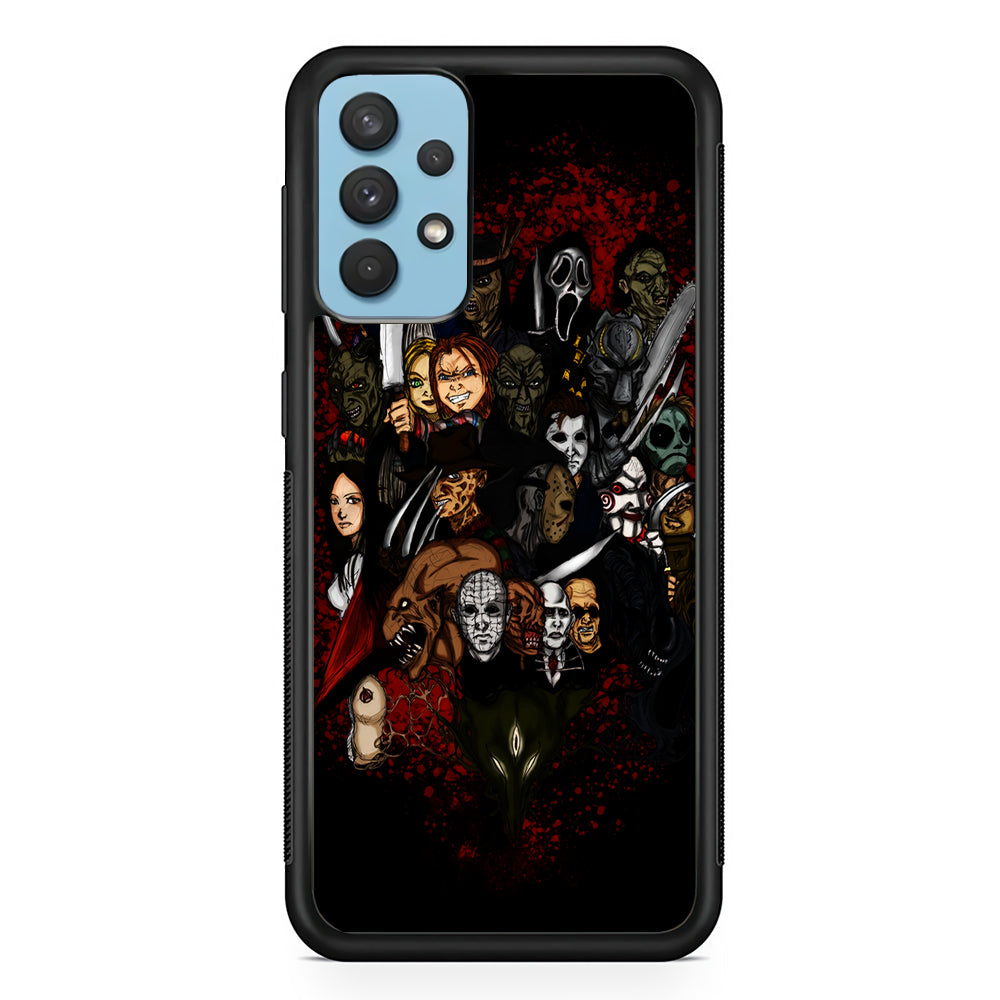 Horror Movie Character Samsung Galaxy A32 Case-Phone Case-Rubber Black (2D Case)-Altracase