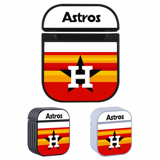 Houston Astros Baseball Team Hard Plastic Case Cover For Apple Airpods
