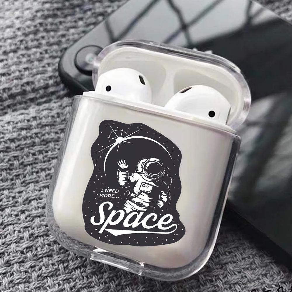 I Need More Space Hard Plastic Protective Clear Case Cover For Apple Airpods-AirPod Case-Altracase