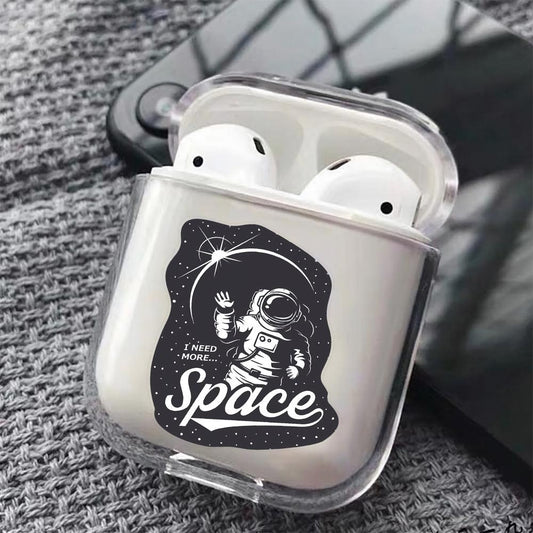 I Need More Space Hard Plastic Protective Clear Case Cover For Apple Airpods-AirPod Case-Altracase