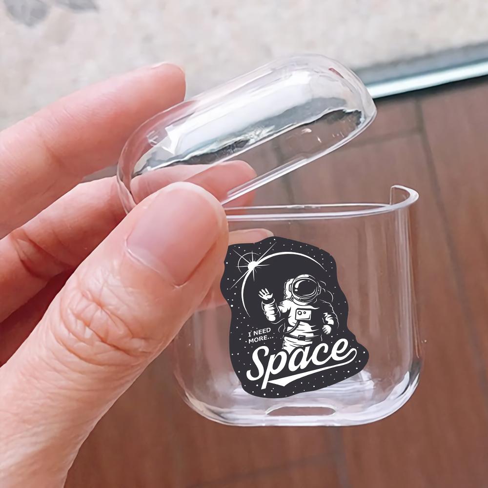 I Need More Space Hard Plastic Protective Clear Case Cover For Apple Airpods-AirPod Case-Altracase
