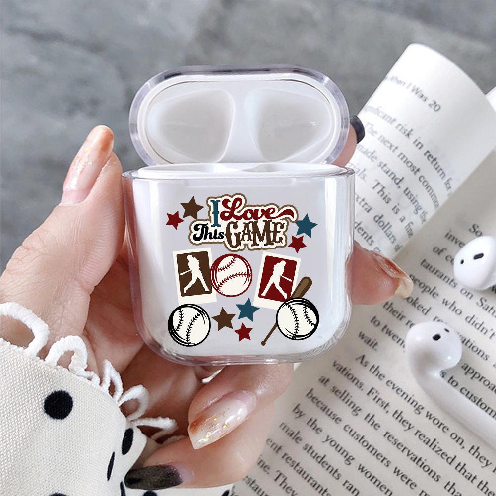 I Love This Game Baseball Hard Plastic Protective Clear Case Cover For Apple Airpods-AirPod Case-Altracase