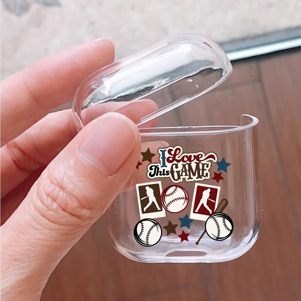 I Love This Game Baseball Hard Plastic Protective Clear Case Cover For Apple Airpods-AirPod Case-Altracase