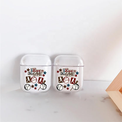I Love This Game Baseball Hard Plastic Protective Clear Case Cover For Apple Airpods-AirPod Case-Altracase