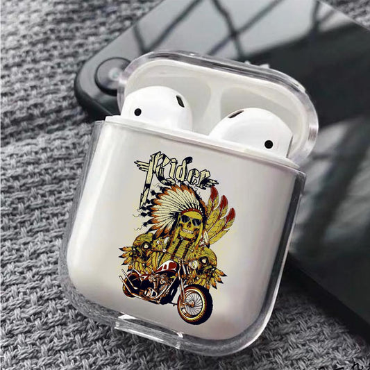 Indian Chief Skull Rider Hard Plastic Protective Clear Case Cover For Apple Airpods-AirPod Case-Altracase