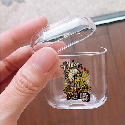 Indian Chief Skull Rider Hard Plastic Protective Clear Case Cover For Apple Airpods-AirPod Case-Altracase