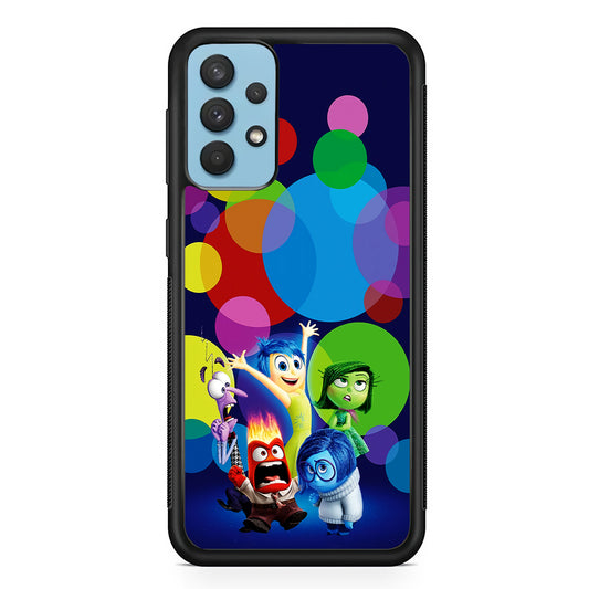 Inside Out Colorful Circle Samsung Galaxy A32 Case-Phone Case-Rubber Black (2D Case)-Altracase