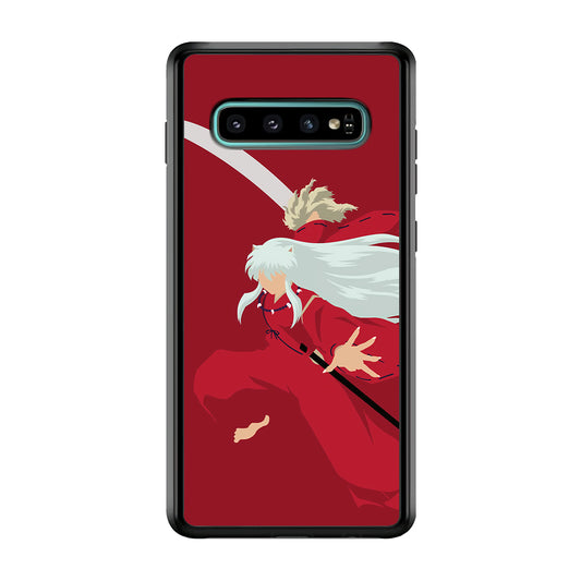 Inuyasha Red Background Samsung Galaxy S10 Case