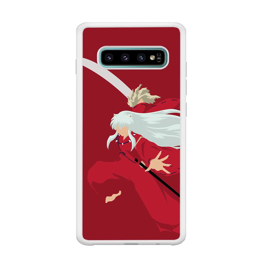 Inuyasha Red Background Samsung Galaxy S10 Case