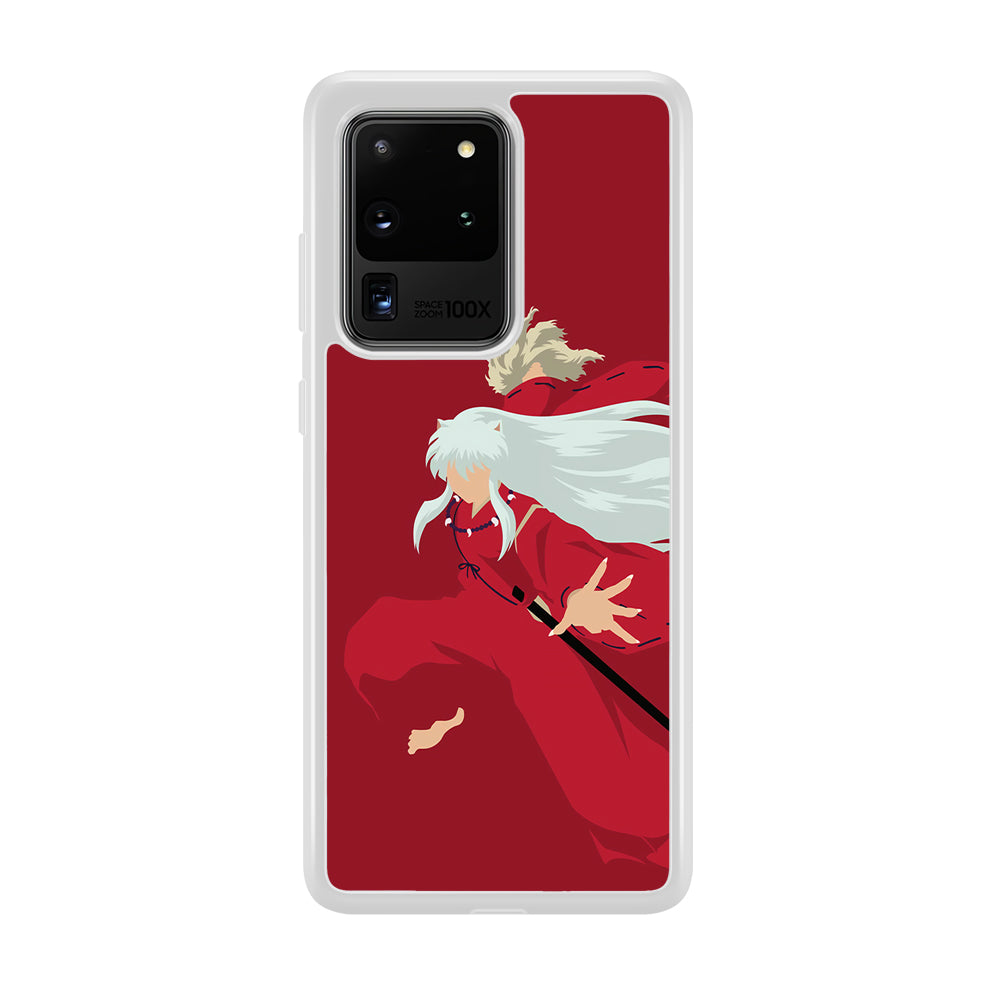 Inuyasha Red Background Samsung Galaxy S20 Ultra Case