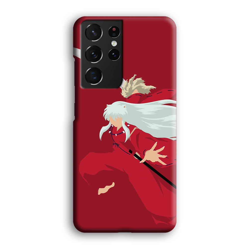 Inuyasha Red Background Samsung Galaxy S24 Ultra Case