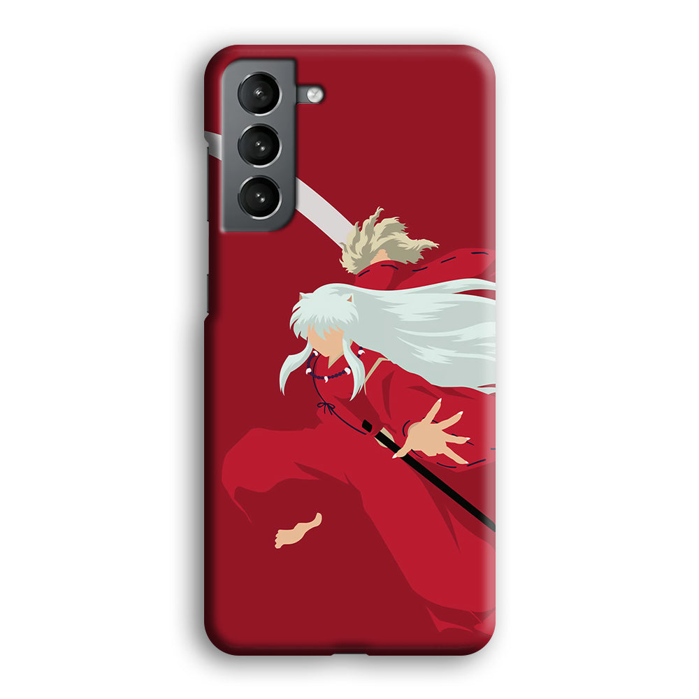 Inuyasha Red Background Samsung Galaxy S21 Case