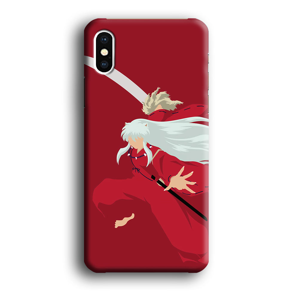 Inuyasha Red Background iPhone Xs Case