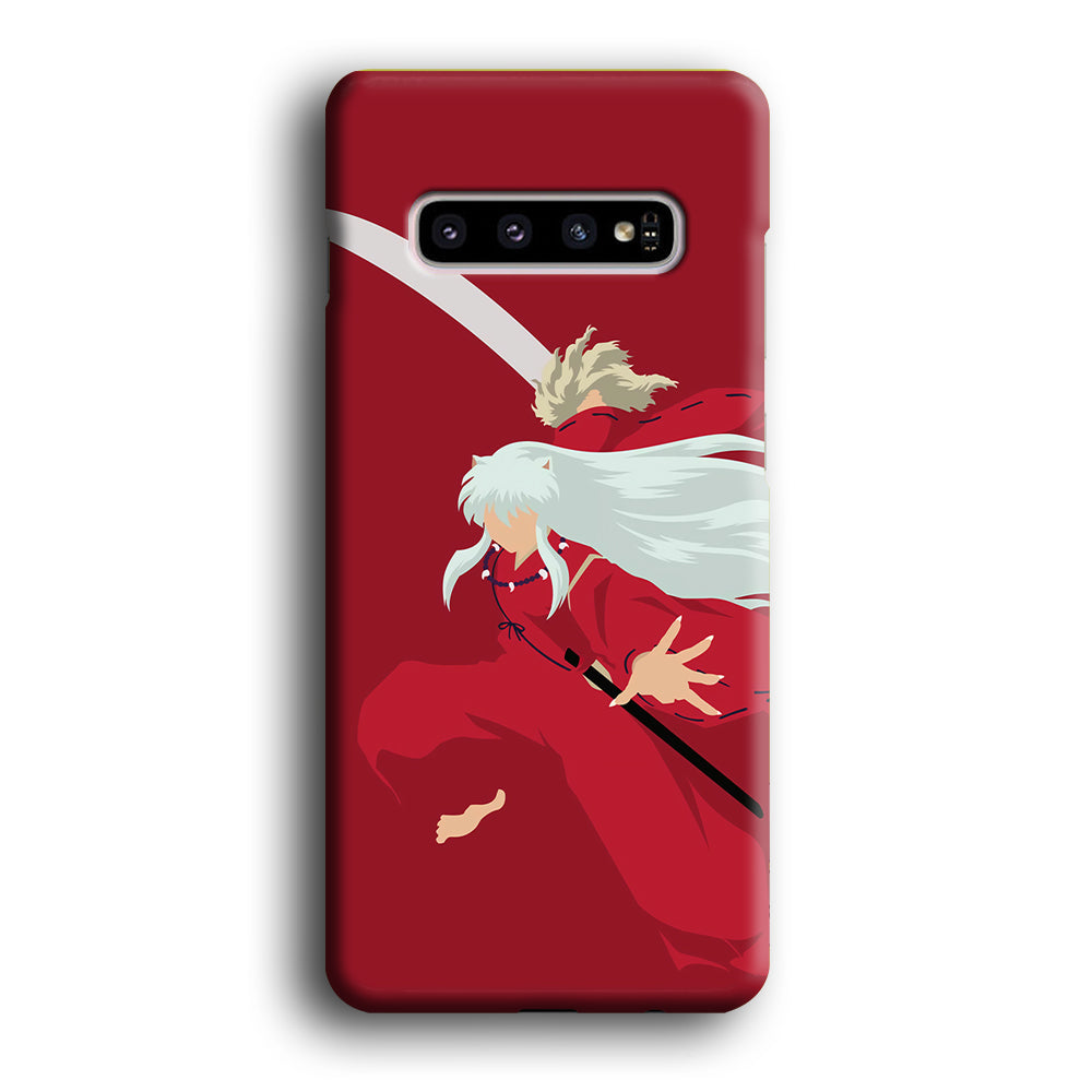 Inuyasha Red Background Samsung Galaxy S10 Case