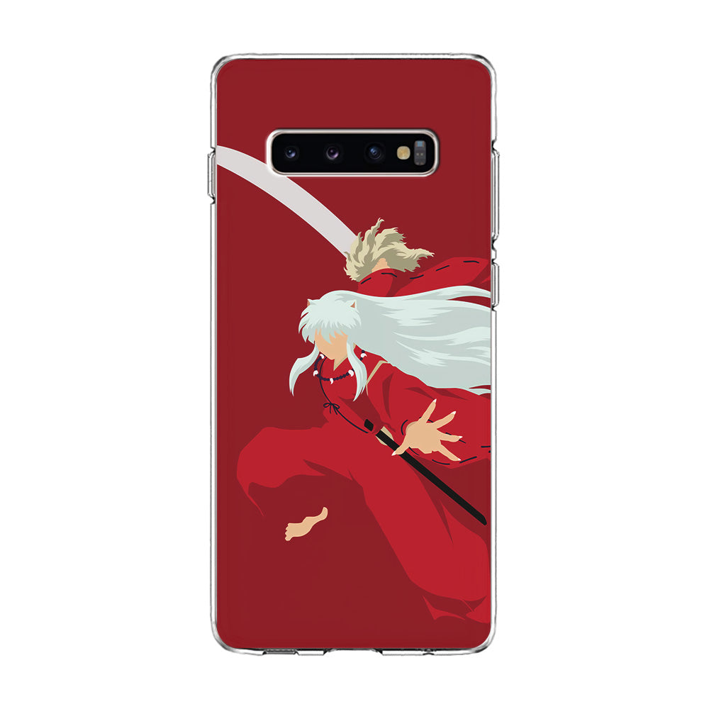 Inuyasha Red Background Samsung Galaxy S10 Plus Case