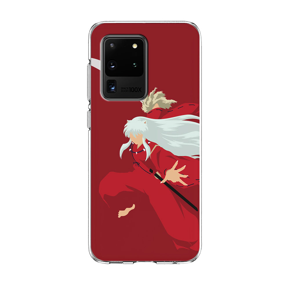 Inuyasha Red Background Samsung Galaxy S20 Ultra Case