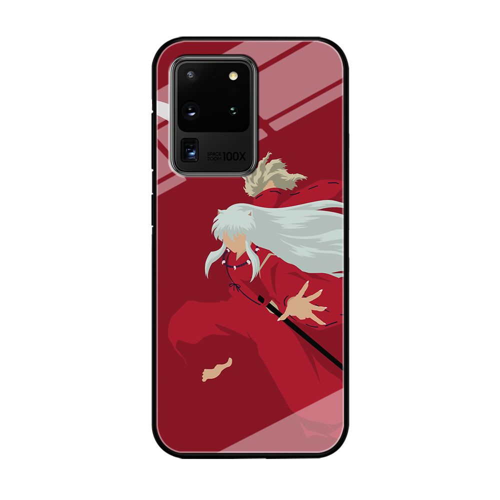 Inuyasha Red Background Samsung Galaxy S21 Ultra Case