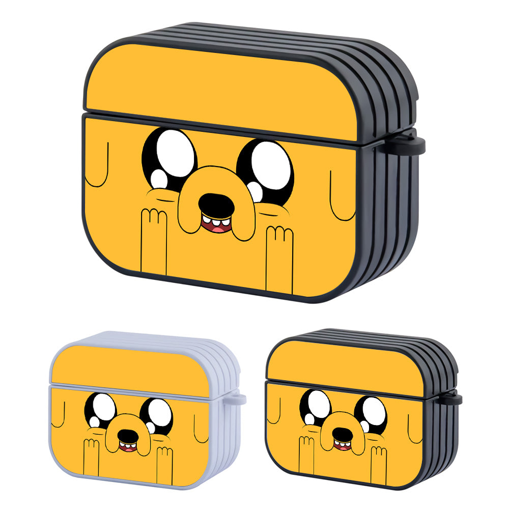 Jake the Dog Face Adventure Time Hard Plastic Case Cover For Apple Airpods Pro