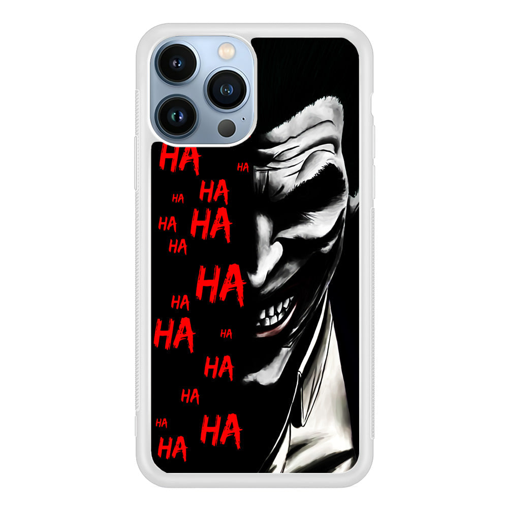 Joker Laugh iPhone 14 Pro Case-Phone Case-Rubber White (2D Case)-Altracase