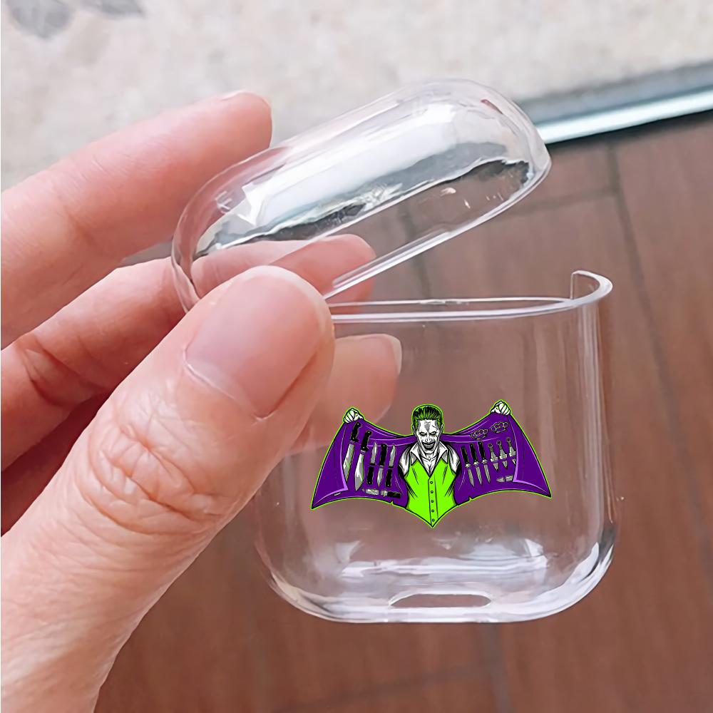 Joker Batman Logo Hard Plastic Protective Clear Case Cover For Apple Airpods-AirPod Case-Altracase