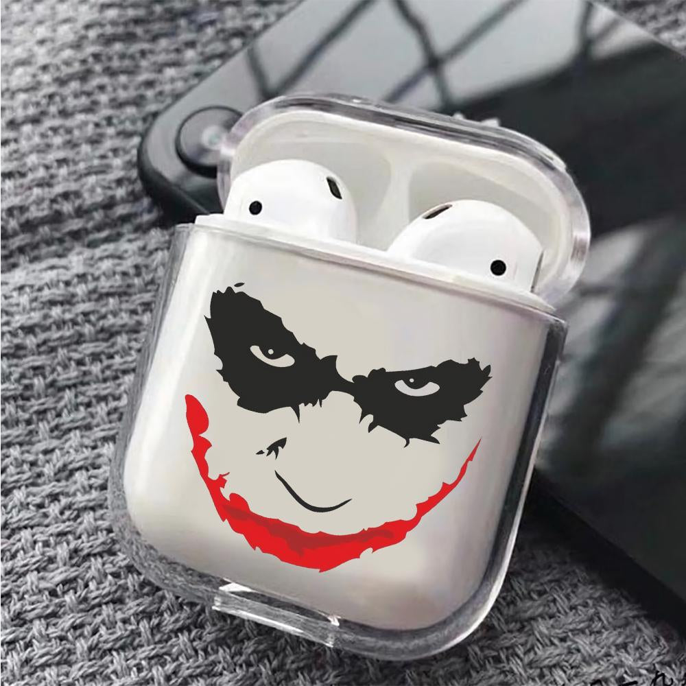 Joker Face Art Hard Plastic Protective Clear Case Cover For Apple Airpods-AirPod Case-Altracase