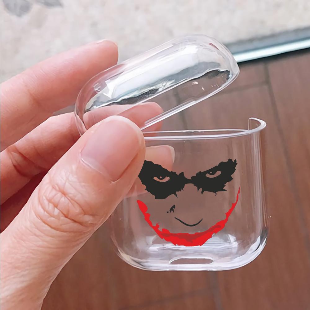 Joker Face Art Hard Plastic Protective Clear Case Cover For Apple Airpods-AirPod Case-Altracase