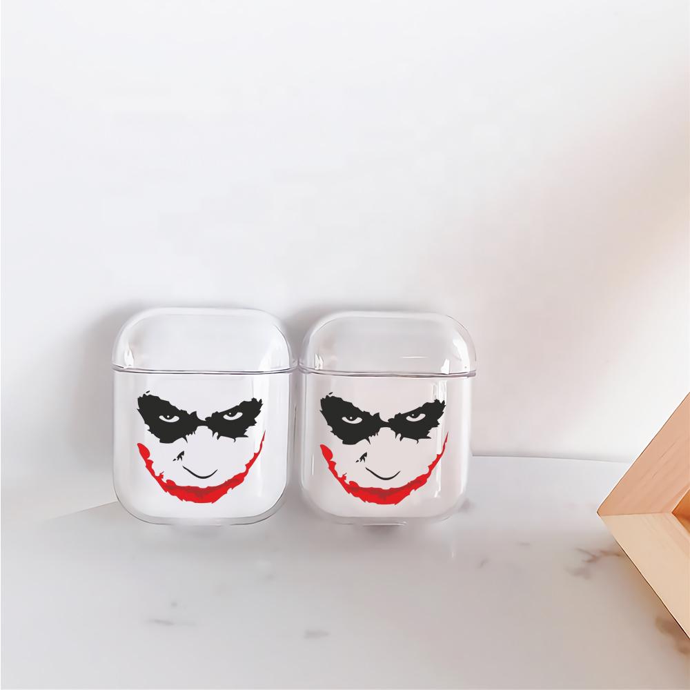 Joker Face Art Hard Plastic Protective Clear Case Cover For Apple Airpods-AirPod Case-Altracase