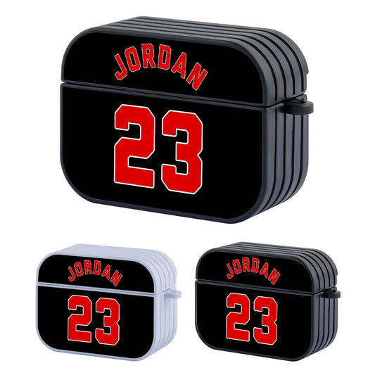 Jordan Jersey Black Hard Plastic Case Cover For Apple Airpods Pro