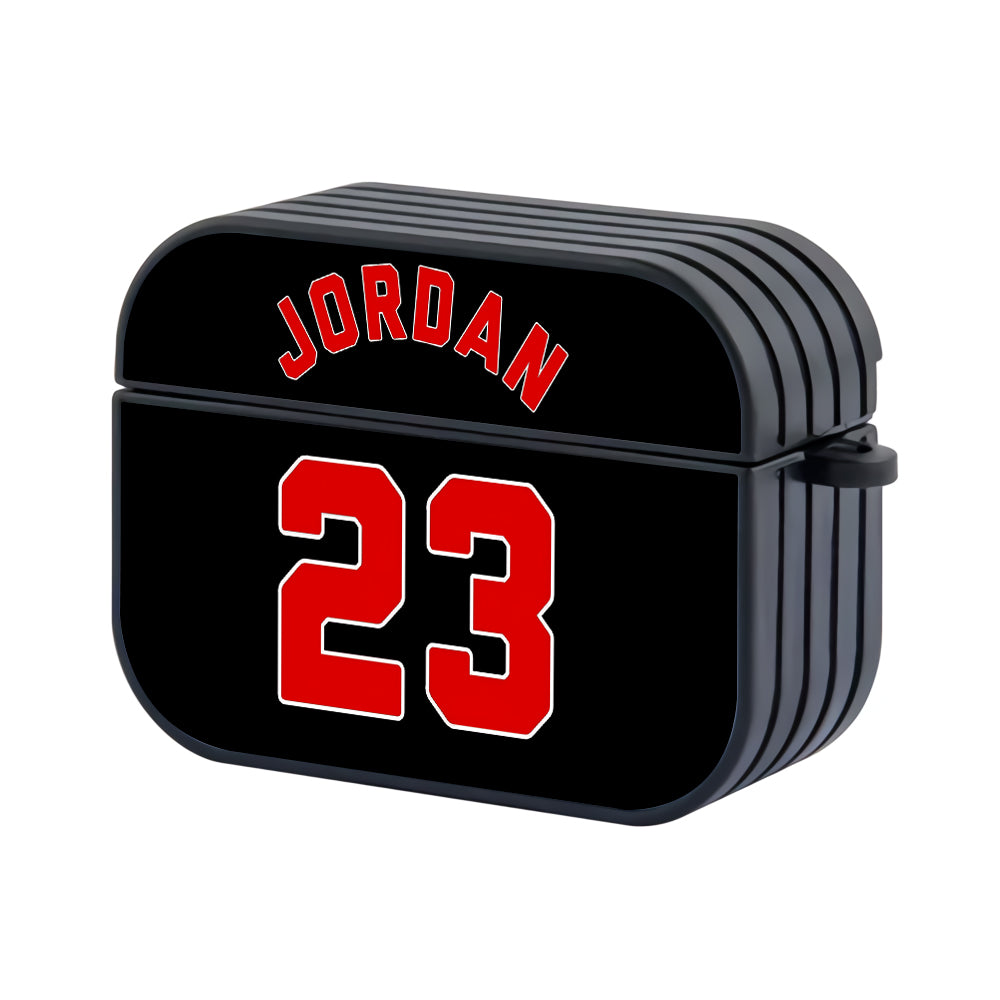 Jordan Jersey Black Hard Plastic Case Cover For Apple Airpods Pro