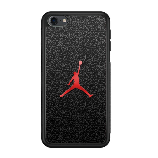 Jordan Logo 004 iPod Touch 6 Case-Mobile Phone Case-Rubber White (2D Case)-Altracase