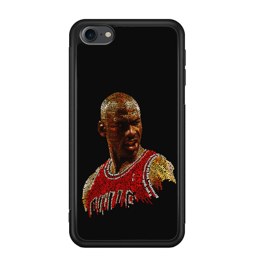 Jordan Typography Art iPod Touch 6 Case-Phone Case-Rubber White (2D Case)-Altracase