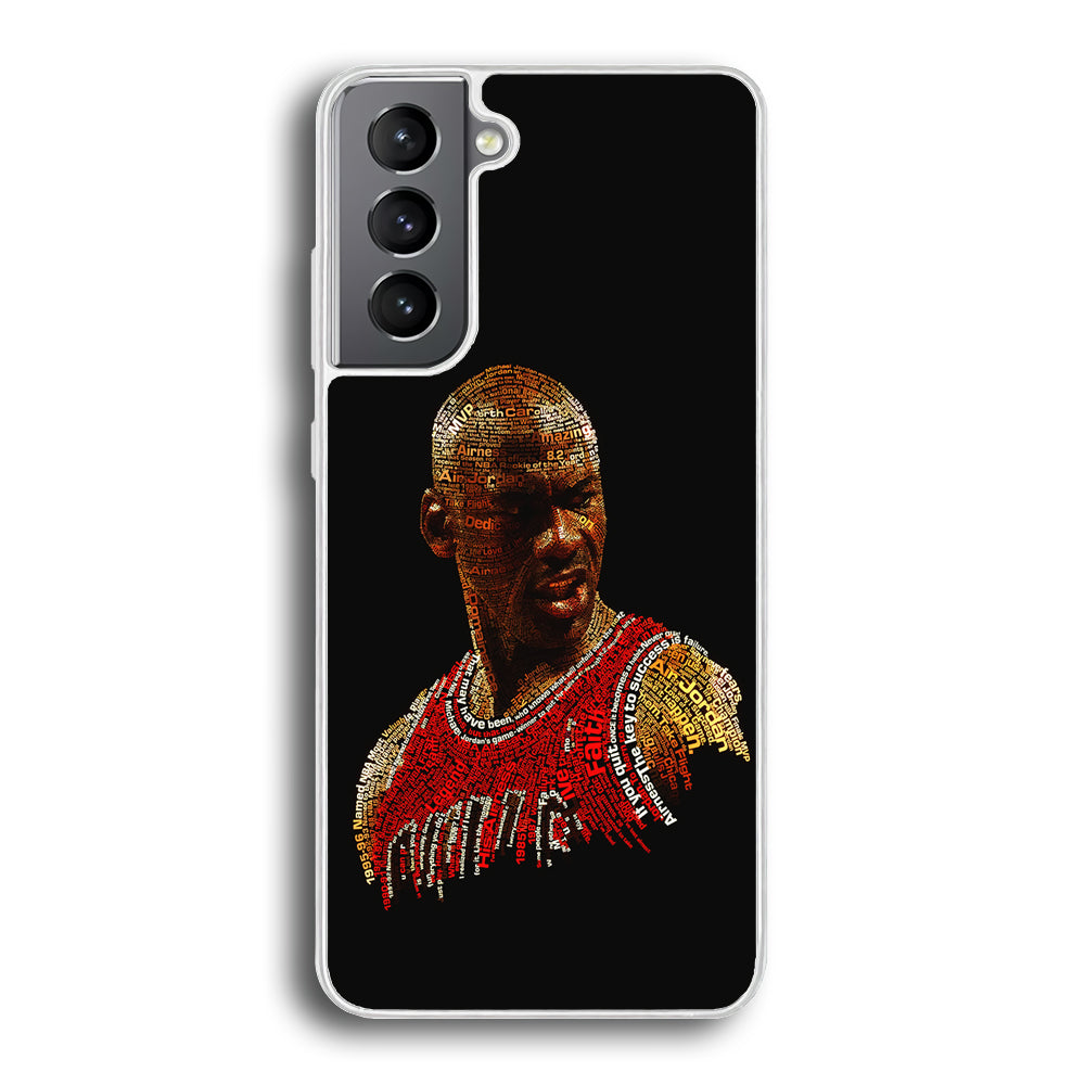 Jordan Typography Art Samsung Galaxy S24 Plus Case-Phone Case-Rubber White (2D Case)-Altracase