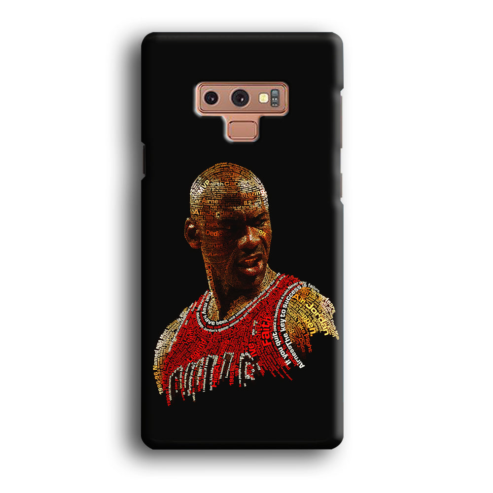 Jordan Typography Art Samsung Galaxy Note 9 Case