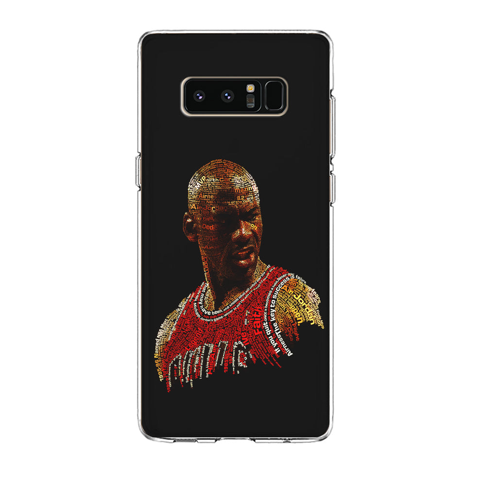 Jordan Typography Art Samsung Galaxy Note 8 Case