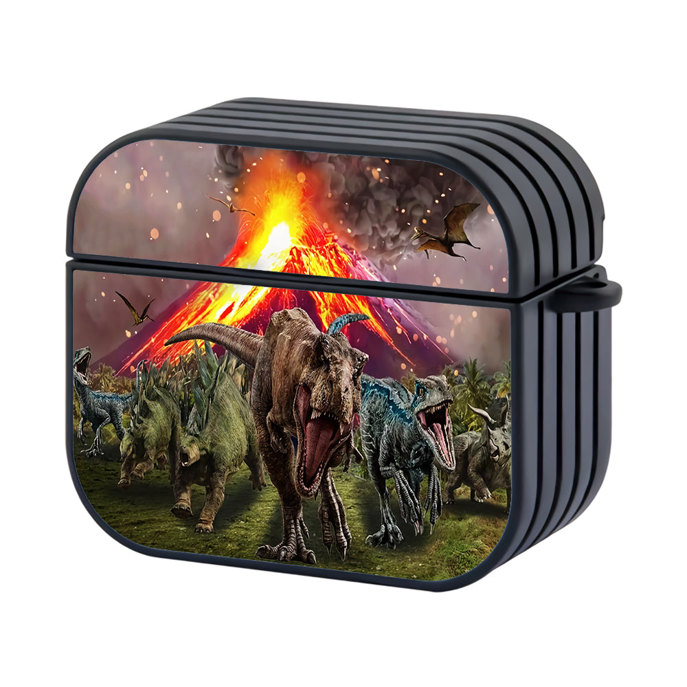 Jurassic World Volcano Eruption Hard Plastic Case Cover For Apple AirPods 4 - AirPod Case - Altracase