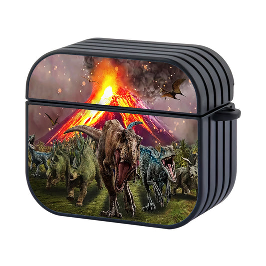 Jurassic World Volcano Eruption Hard Plastic Case Cover For Apple AirPods 4 - AirPod Case - Altracase