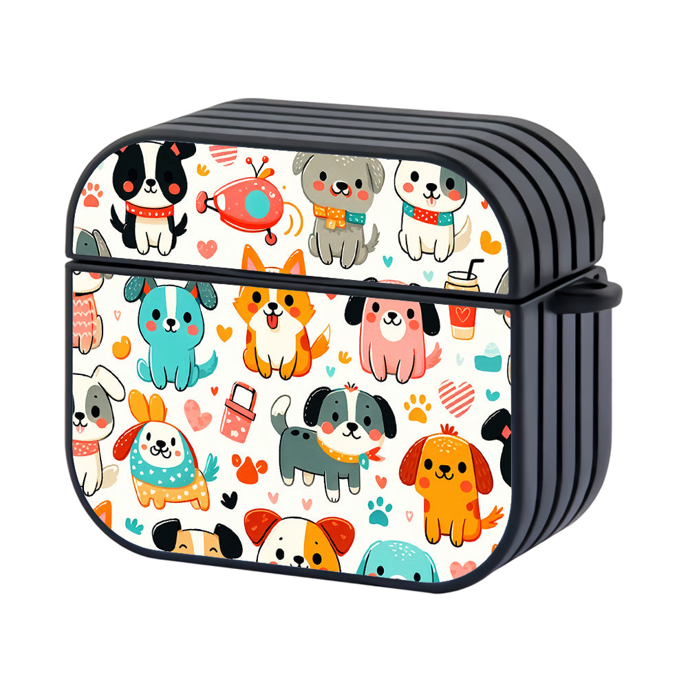 Kawaii Cartoon Puppy Pattern Apple AirPods 4 Case - Altracase
