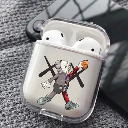 Kaws Play Basketball Hard Plastic Protective Clear Case Cover For Apple Airpods-AirPod Case-Altracase