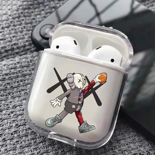 Kaws Play Basketball Hard Plastic Protective Clear Case Cover For Apple Airpods-AirPod Case-Altracase