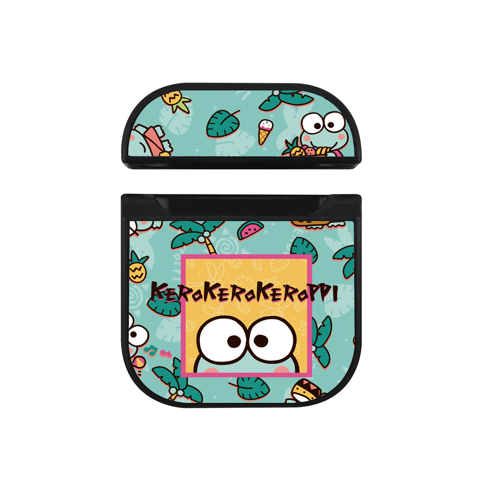 Kero Kero Keroppi Cartoon Apple AirPods Case-AirPod Case-Black-Altracase
