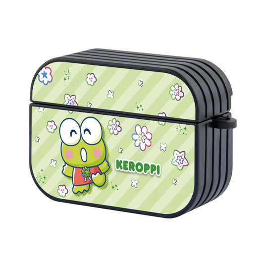 Keroppi Flower Stripe Apple Airpods Pro 2 Case-Airpods Pro 2 Case-Altracase